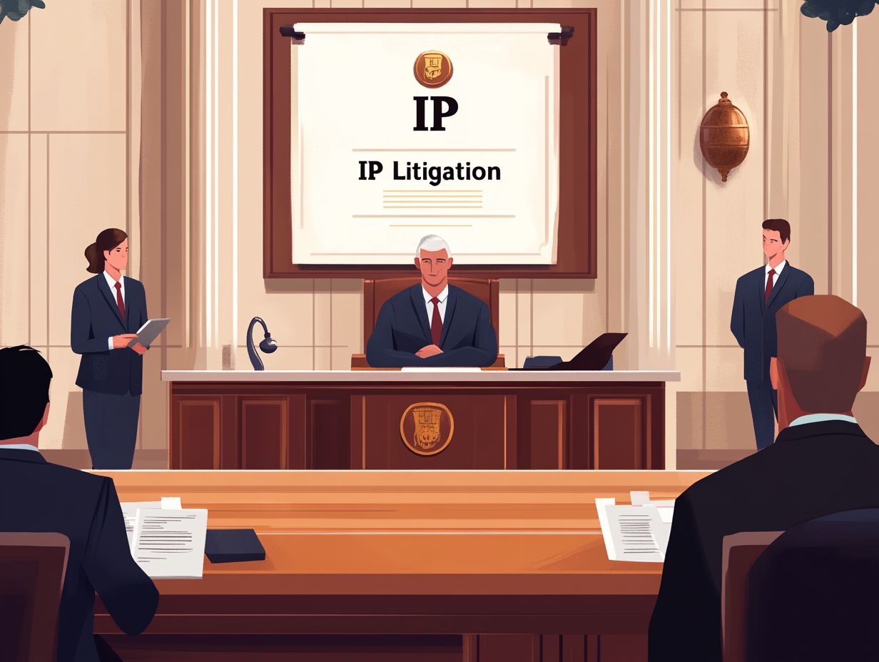 Illustration of key takeaways from recent IP litigation cases