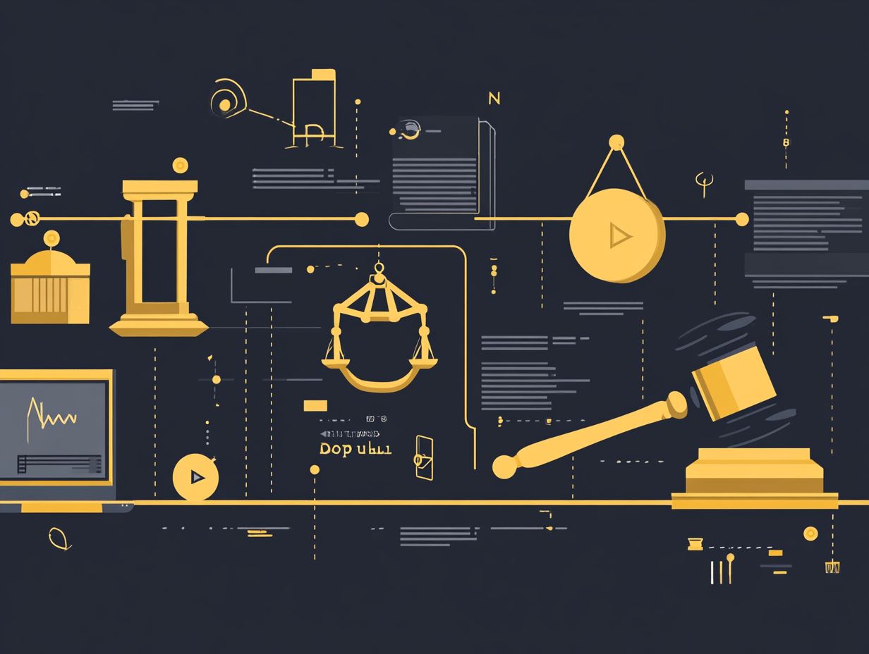 Illustration showing the challenges and changes in copyright in the digital age