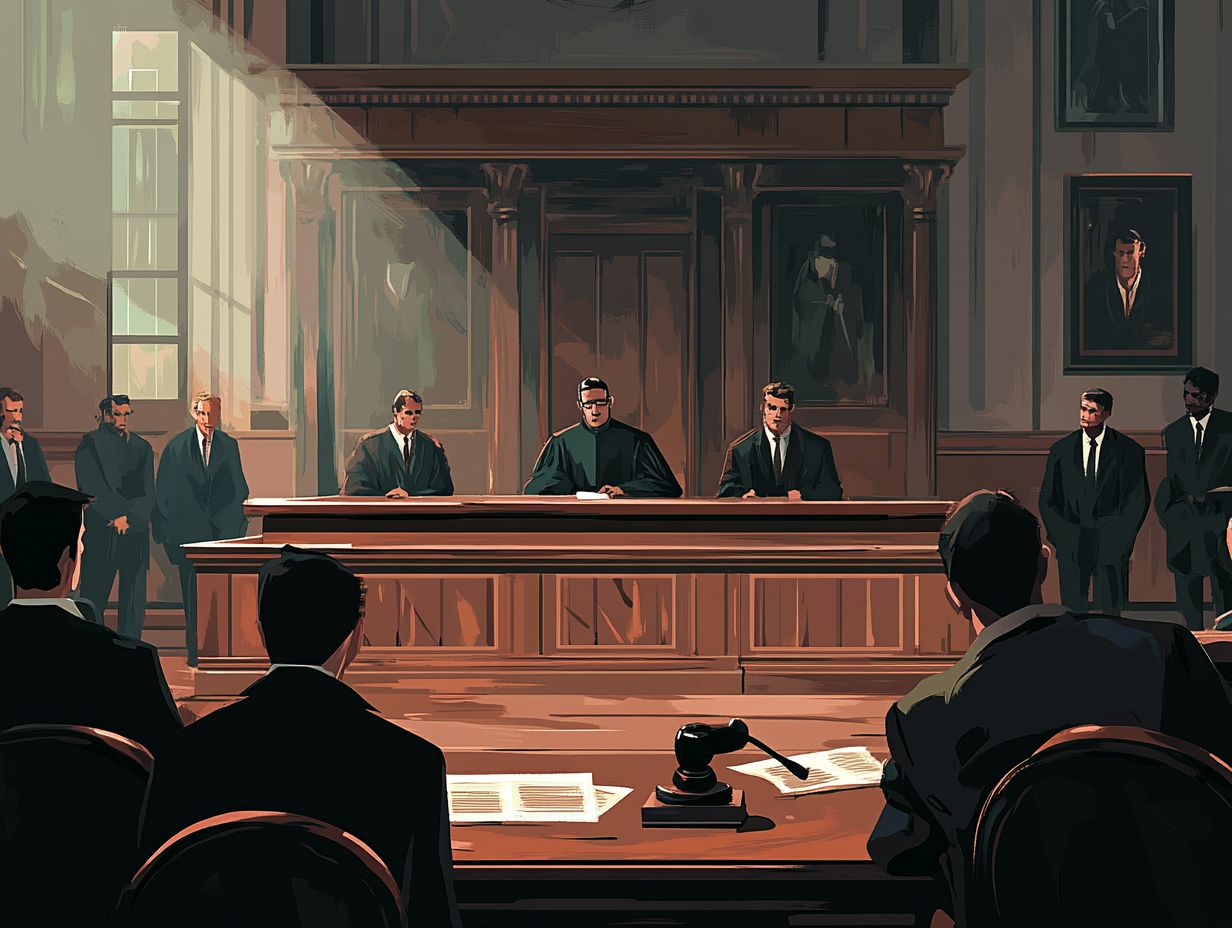 An illustration explaining the role of expert witnesses in IP litigation.