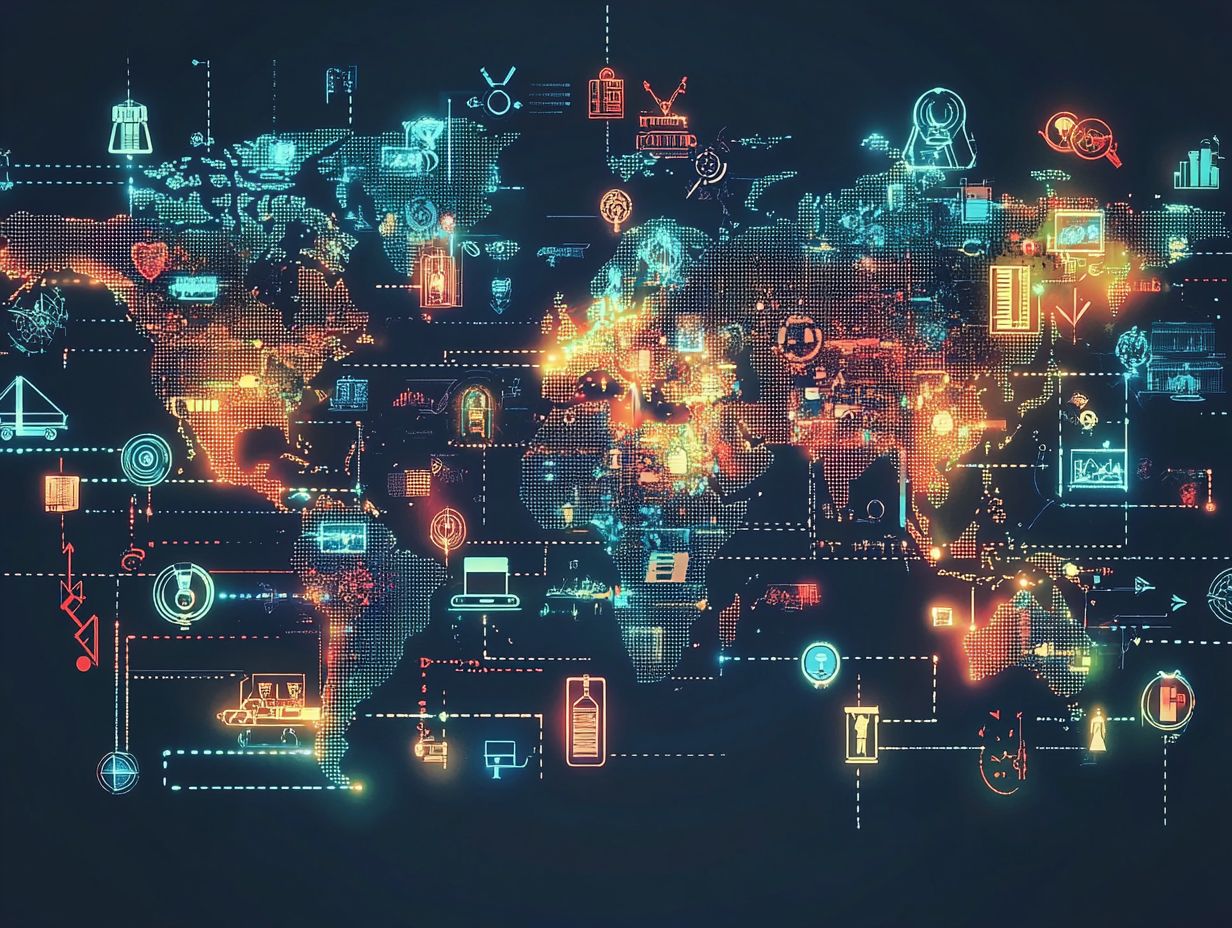 A visual representation of international agreements and policies related to intellectual property