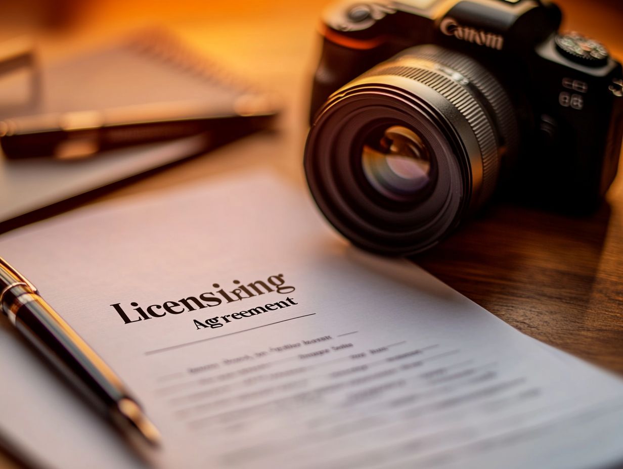 An infographic outlining common mistakes in licensing agreements